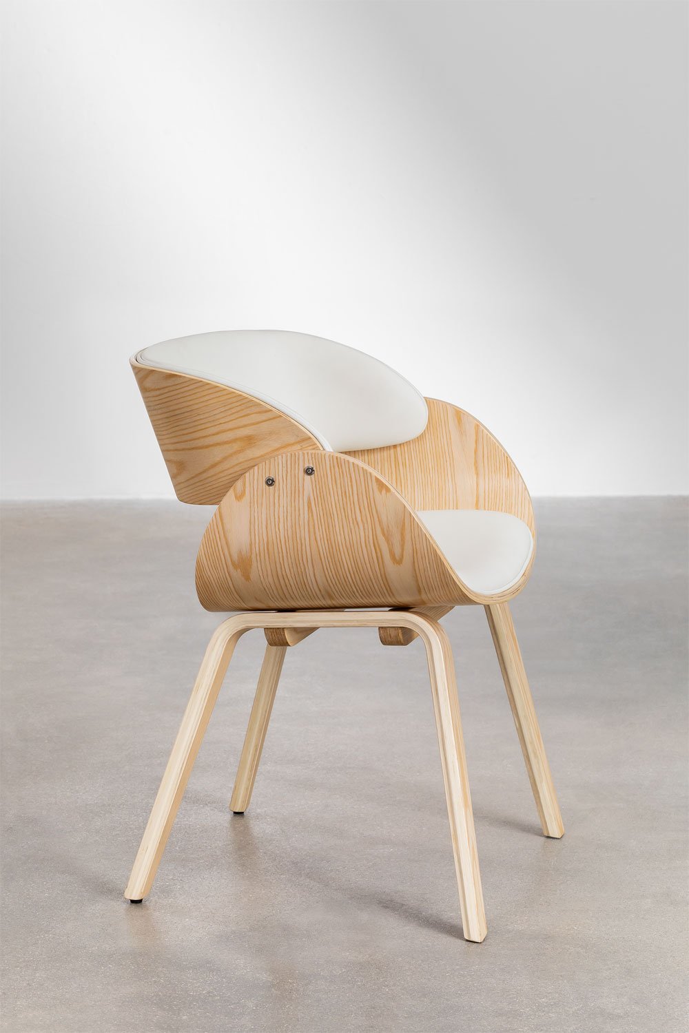 Confezione da 2 sedie da pranzo in legno e similpelle Lorete    , immagine della galleria 4