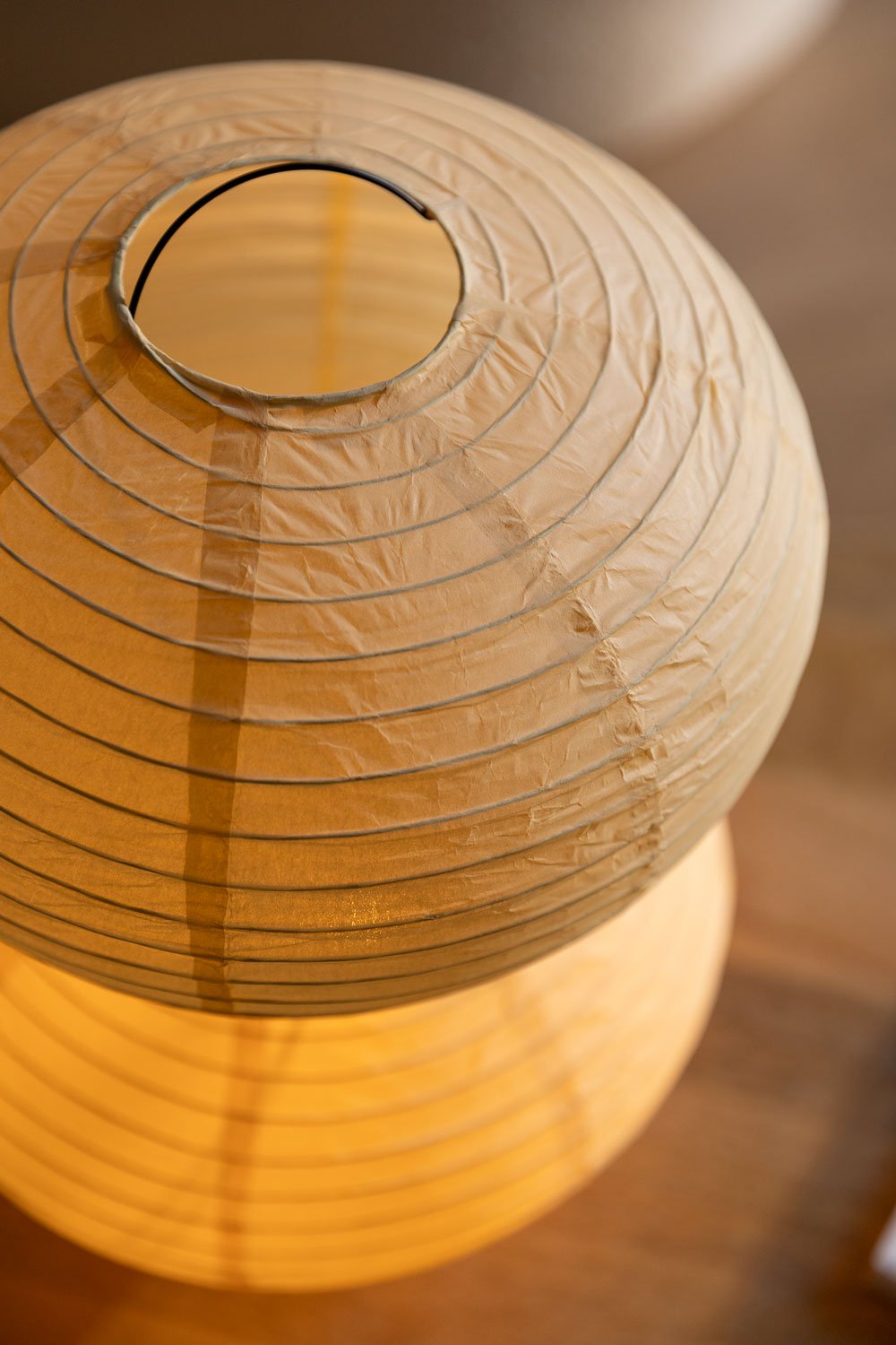 Lampada da tavolo in carta di riso (↑43 cm) Weidle , immagine della galleria 2