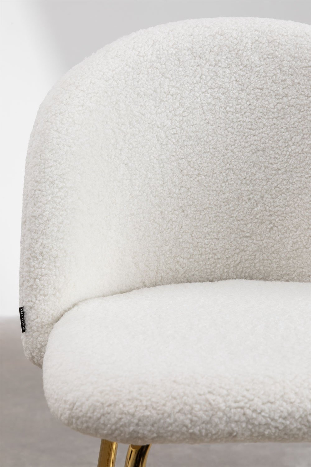 Sgabello alto Kana Design in pelle di pecora, immagine della galleria 4