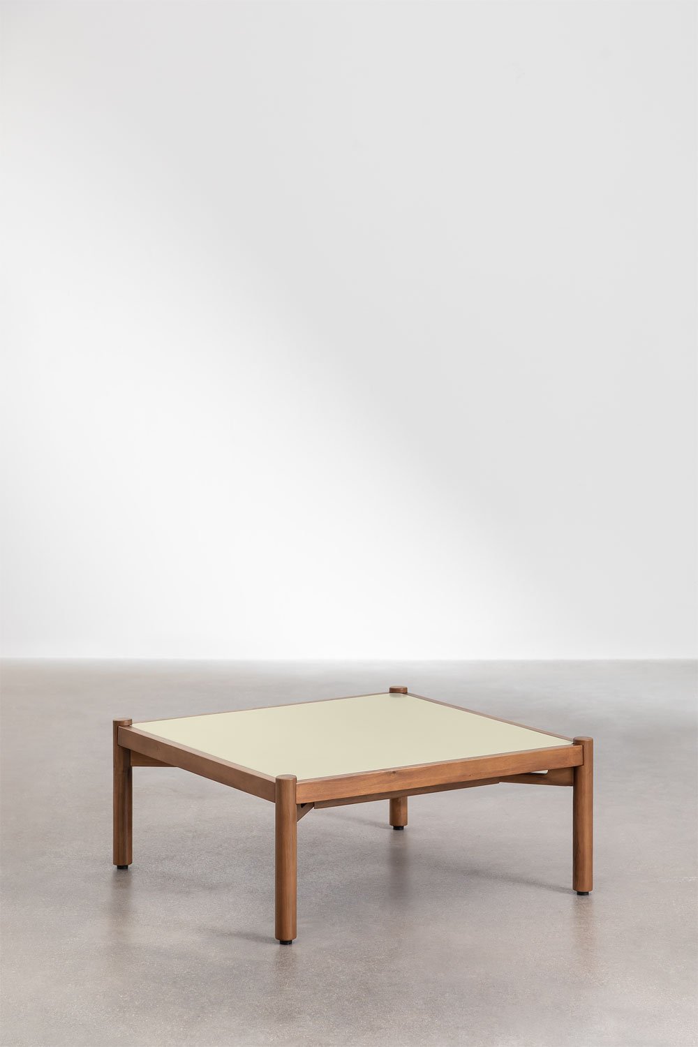 Tavolino in Cemento e Legno di Acacia Gamila, immagine della galleria 1