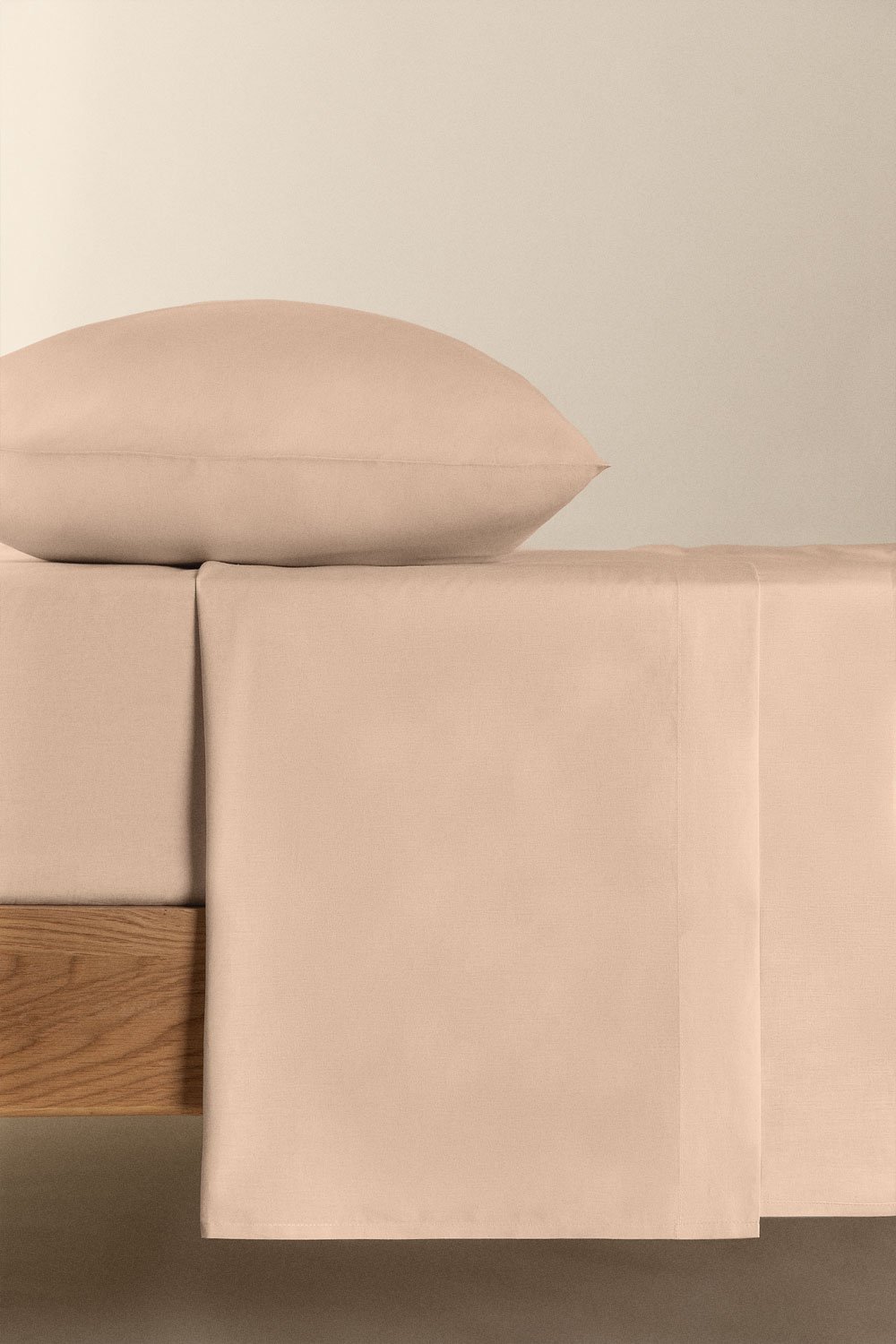 Lenzuolo superiore in cotone percalle 180 fili per letto da 90 cm Agassi, immagine della galleria 5