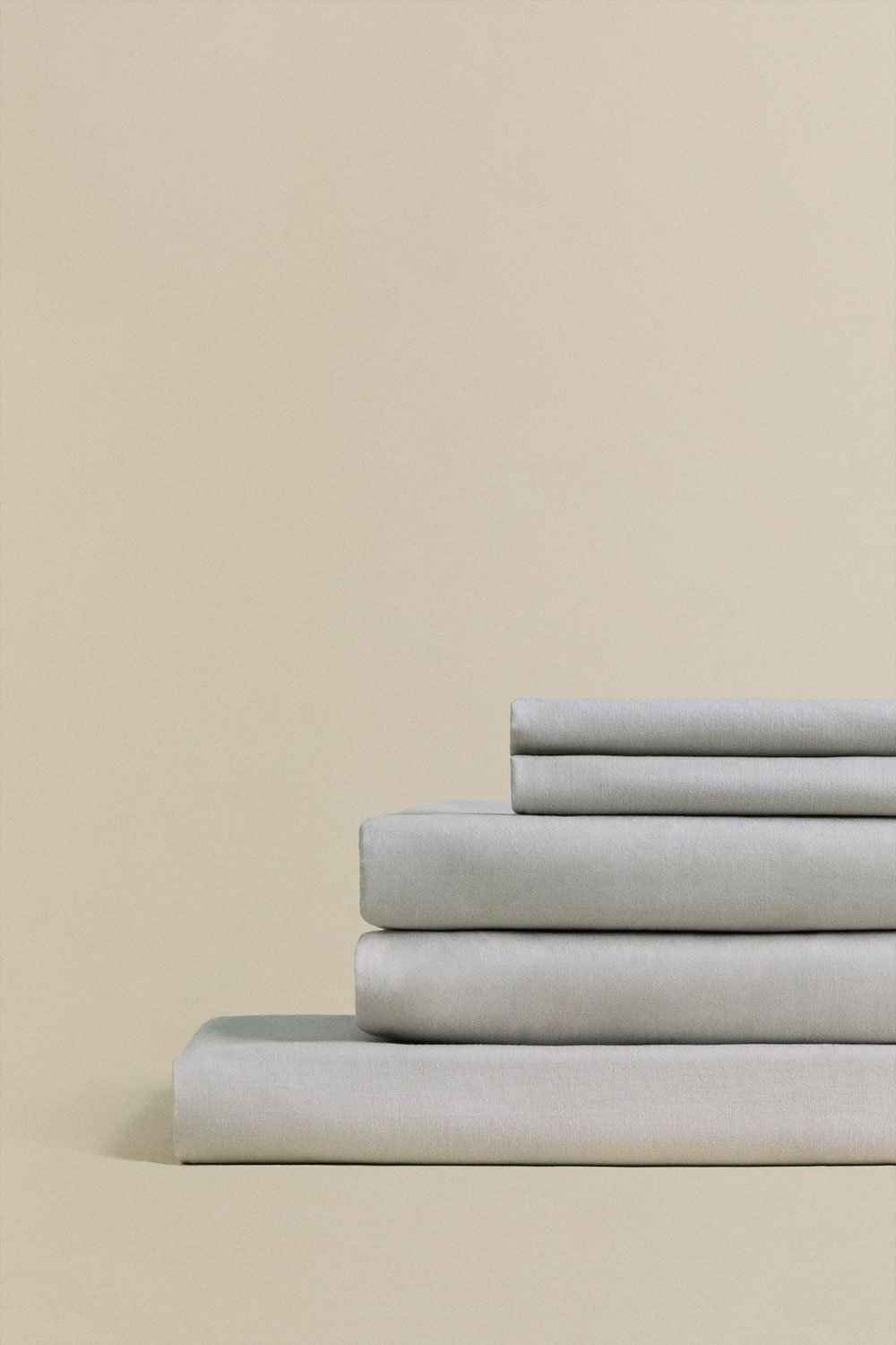 Lenzuolo con angoli in percalle di cotone 180 fili per letto da 90 cm Agassi, immagine della galleria 4