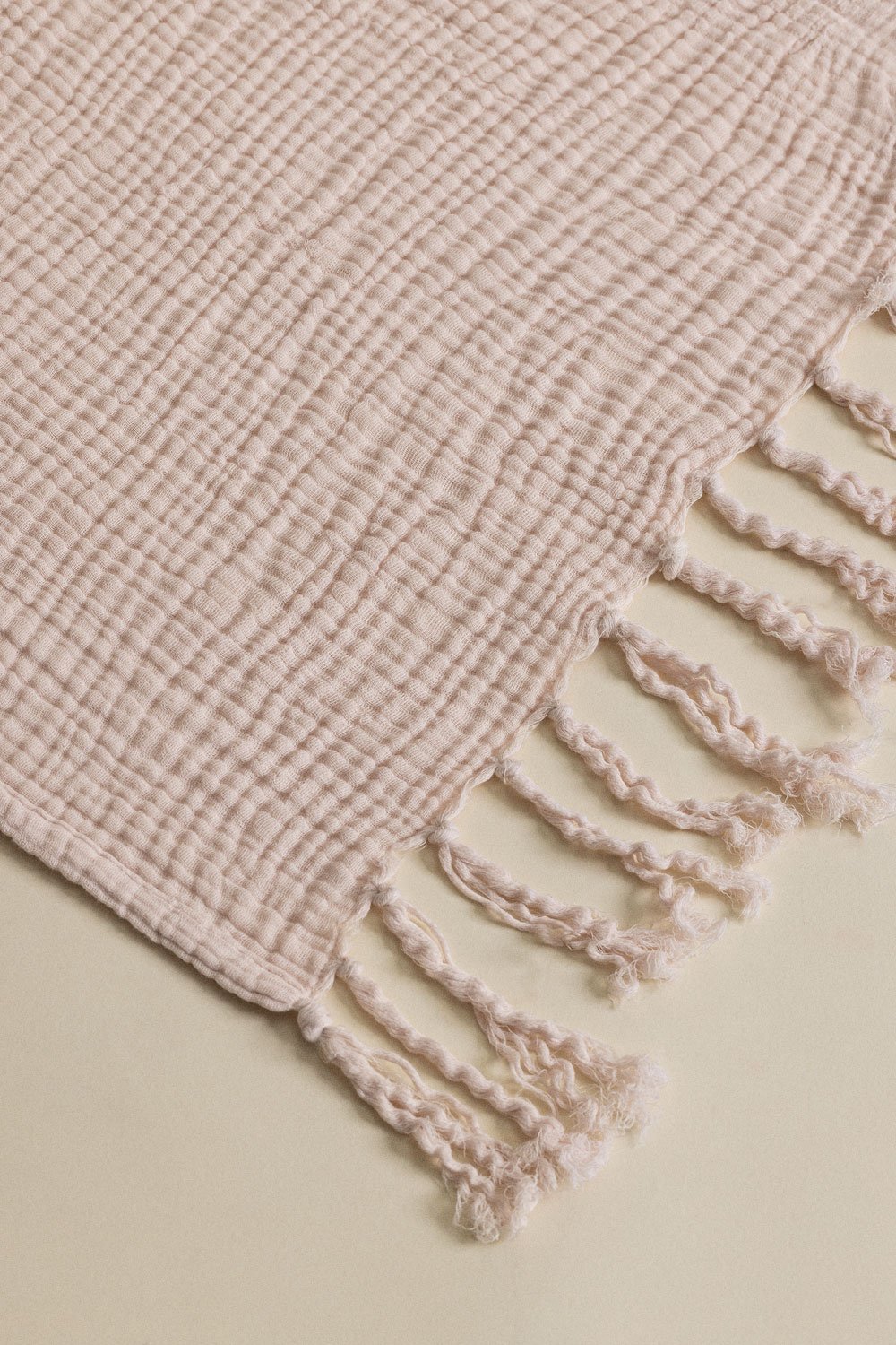 Coperta a quadri in chiffon di cotone (185x125 cm) Eloi, immagine della galleria 5