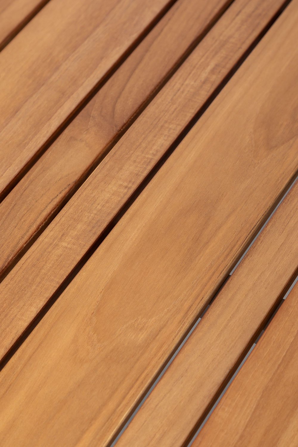 Tavolo da giardino rettangolare 160x90 cm in alluminio e legno di teak Katiana, immagine della galleria 5