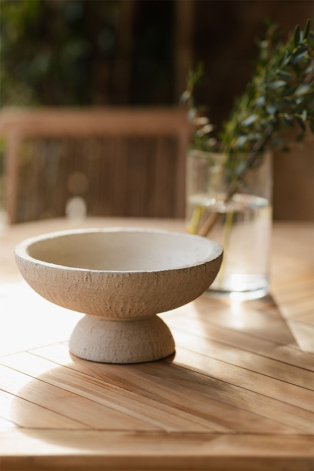 Ciotola Decorativa In Legno Di Mango Intagliata A Mano - 33 Cm, Forma Ovale Con Rami E Foglie, Marrone