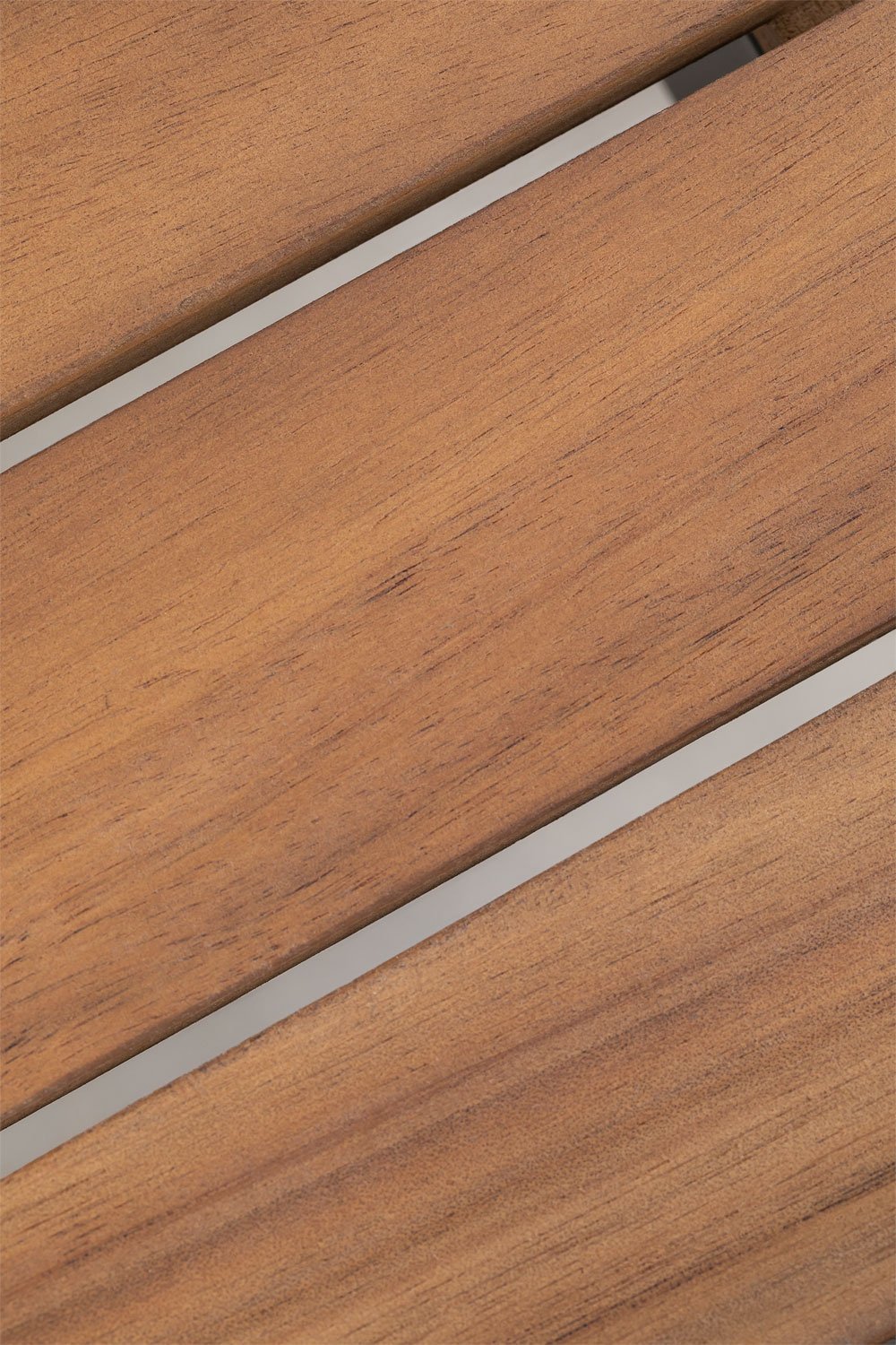 Tavolo da pranzo rettangolare 160x90 cm in acciaio e legno di acacia Artus, immagine della galleria 5