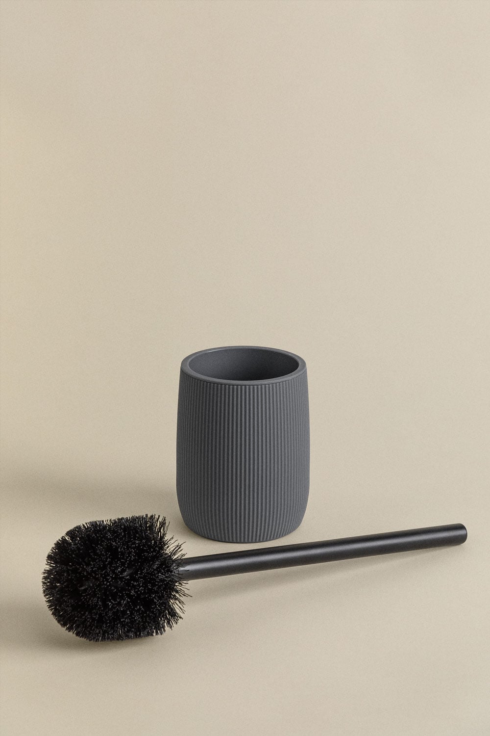 Set Scopino WC E Contenitore In Acciaio Inox 304 | Design Elegante E Ergonomico Colore Nero | Wsedor