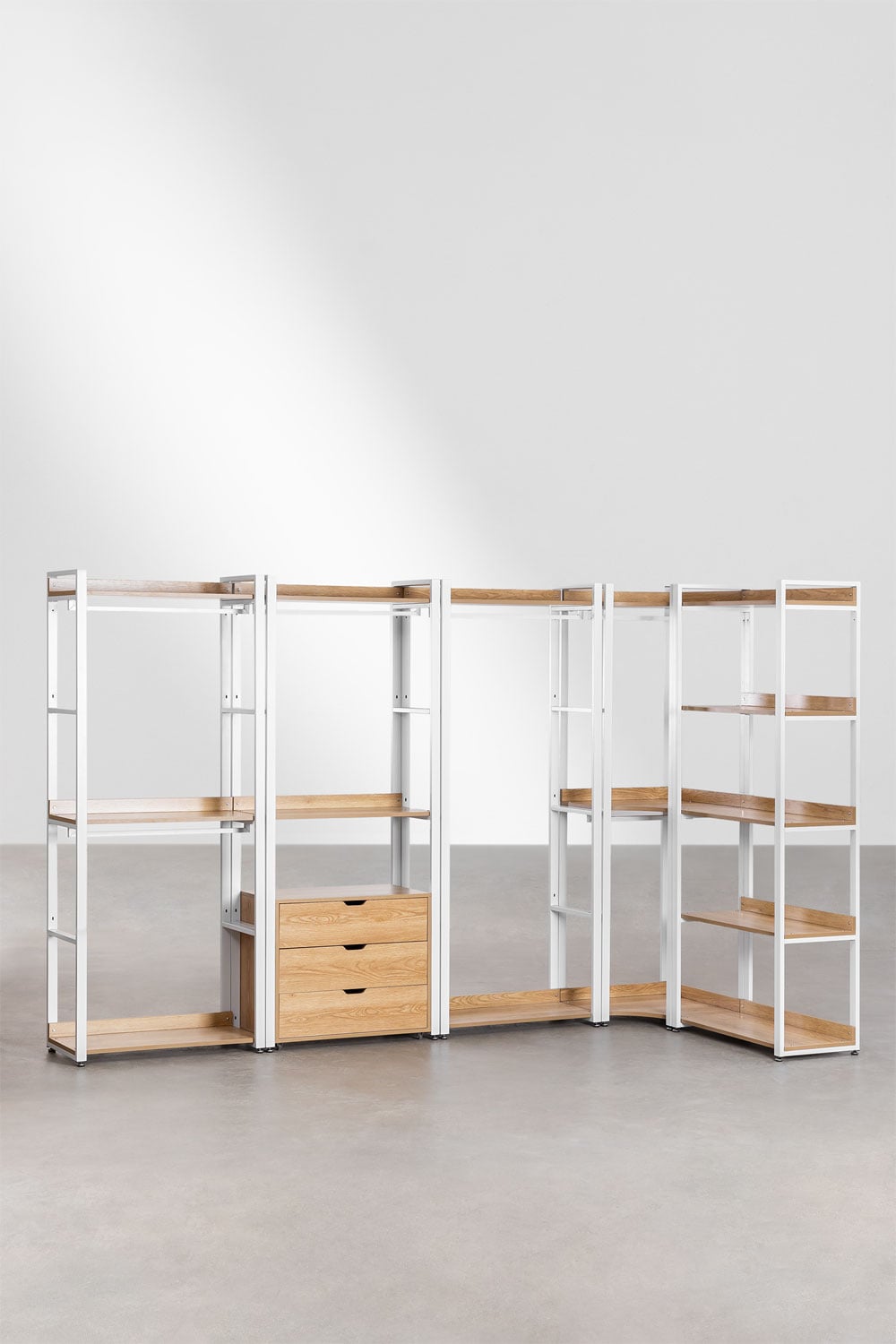 Armadio Modulare IDMarket DETROIT XXL - Design Industriale - 250 Cm Di Lunghezza - Struttura Metallica - 2