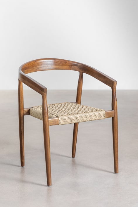 Confezione da 4 sedie da giardino in legno di teak Visby