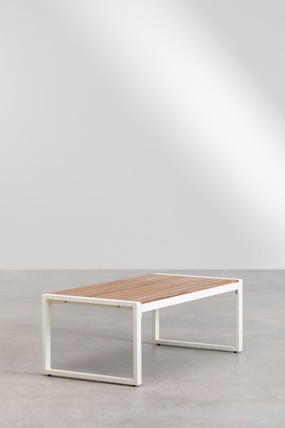 Set da giardino con divano a 3 posti, 2 poltrone e tavolino in alluminio e legno di acacia Lipov., immagine della galleria 10