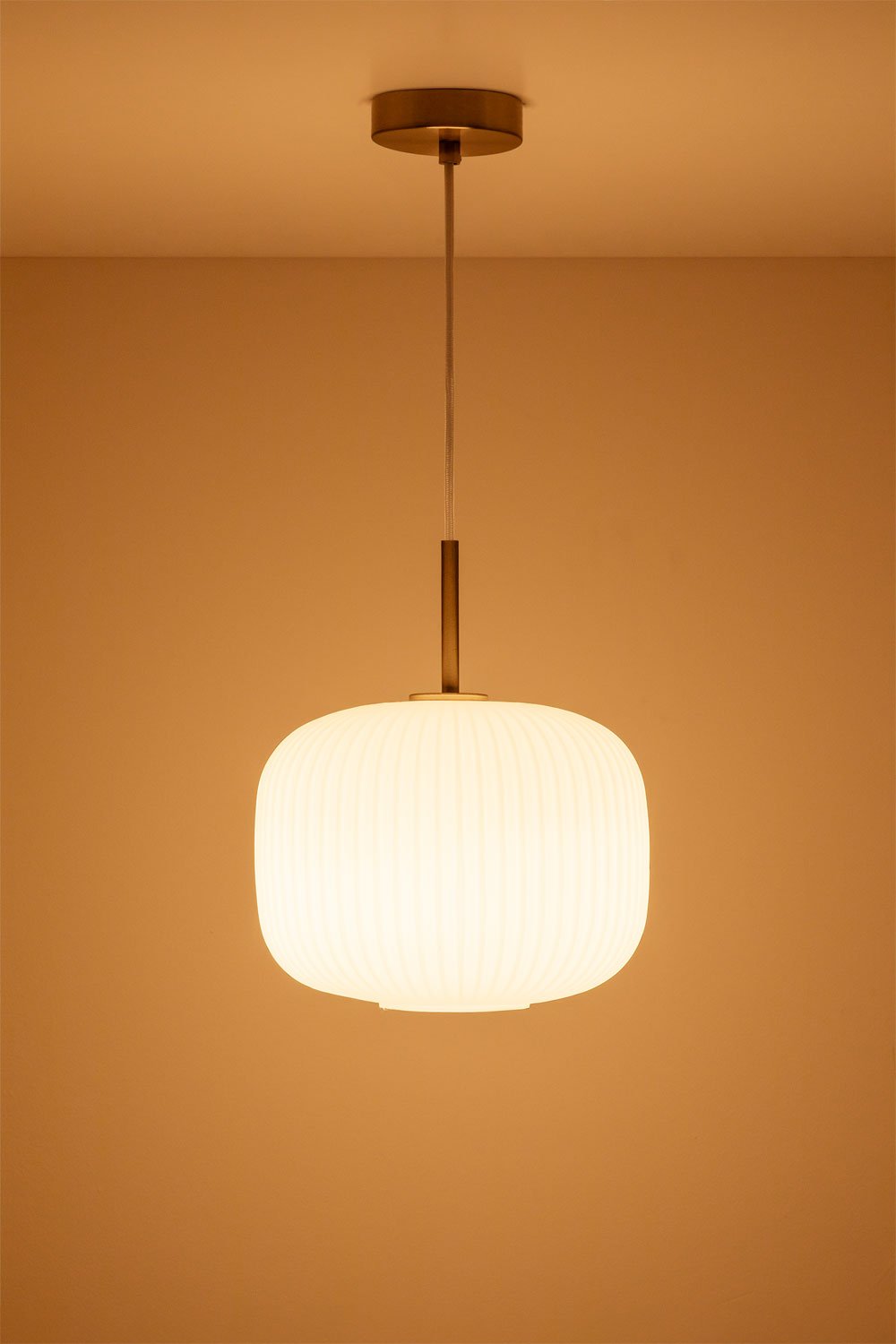 Lampada da soffitto Bruner in metallo e vetro, immagine della galleria 2