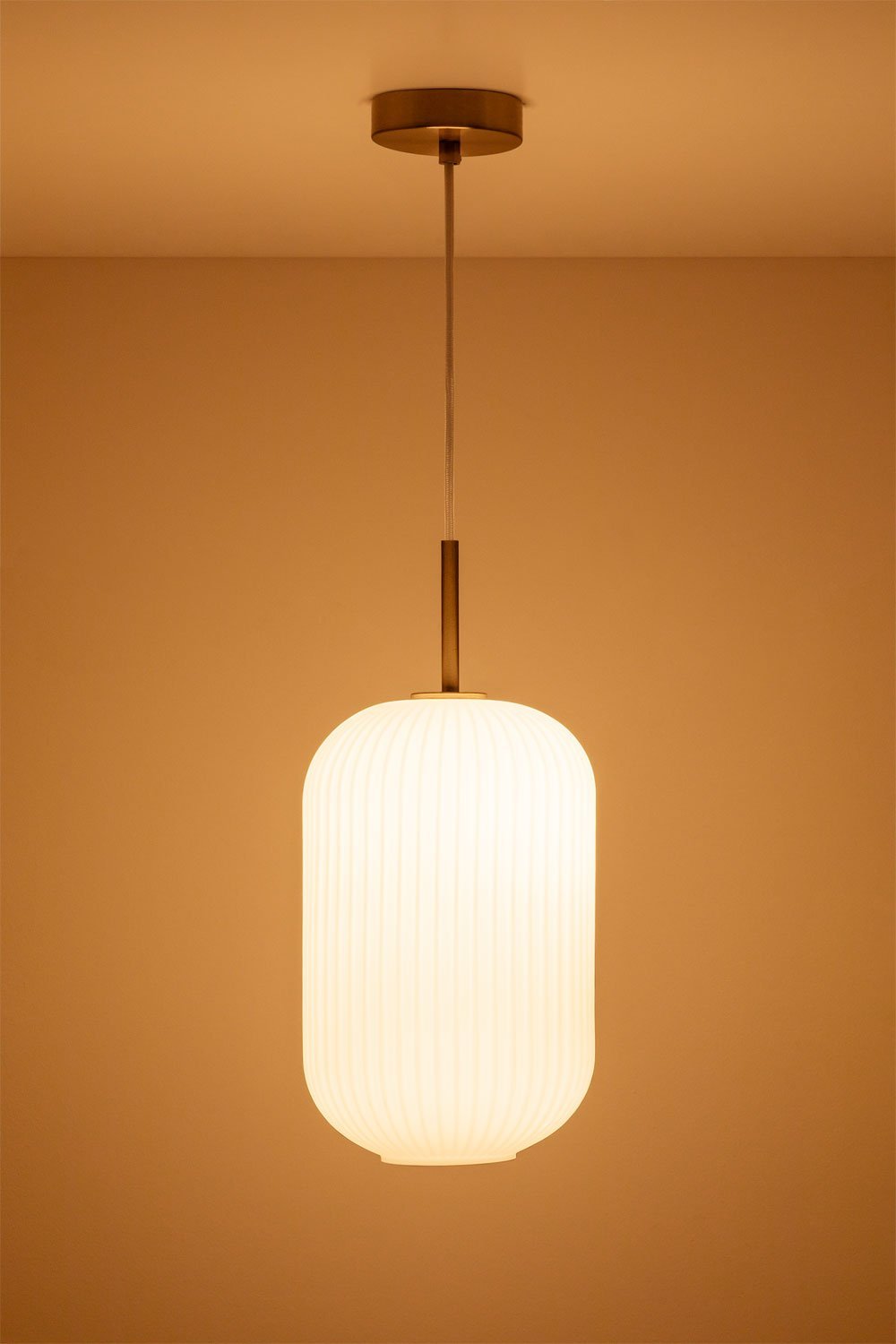 Lampada da soffitto Bruner in metallo e vetro, immagine della galleria 2