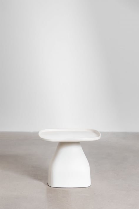 Tavolino quadrato (48x48 cm) Jubarri - Gardenia Bianco