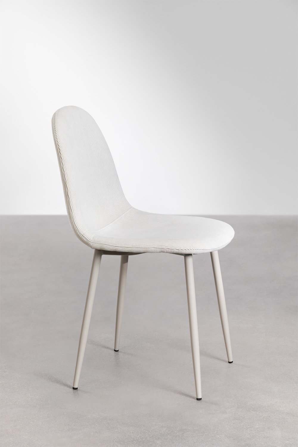 Pacchetto di 4 sedie da pranzo in tessuto e acciaio Glamm Deluxe, immagine della galleria 1