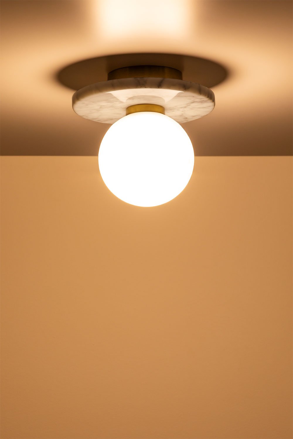 Lampada da soffitto in marmo e vetro Eustace , immagine della galleria 2