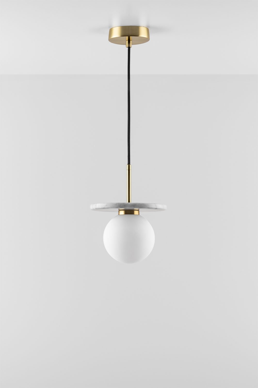 Lampada da soffitto in Marmo Eustachio e Cristallo , immagine della galleria 3