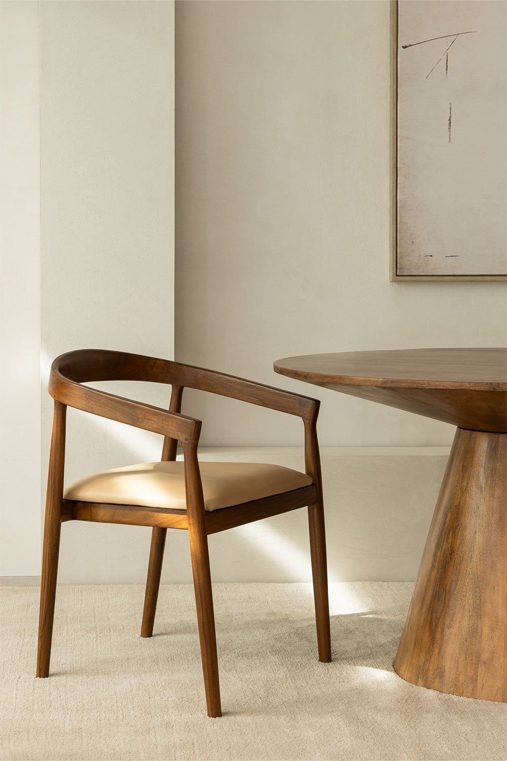 Confezione da 2 sedie da pranzo in pelle Visby, immagine della galleria 1