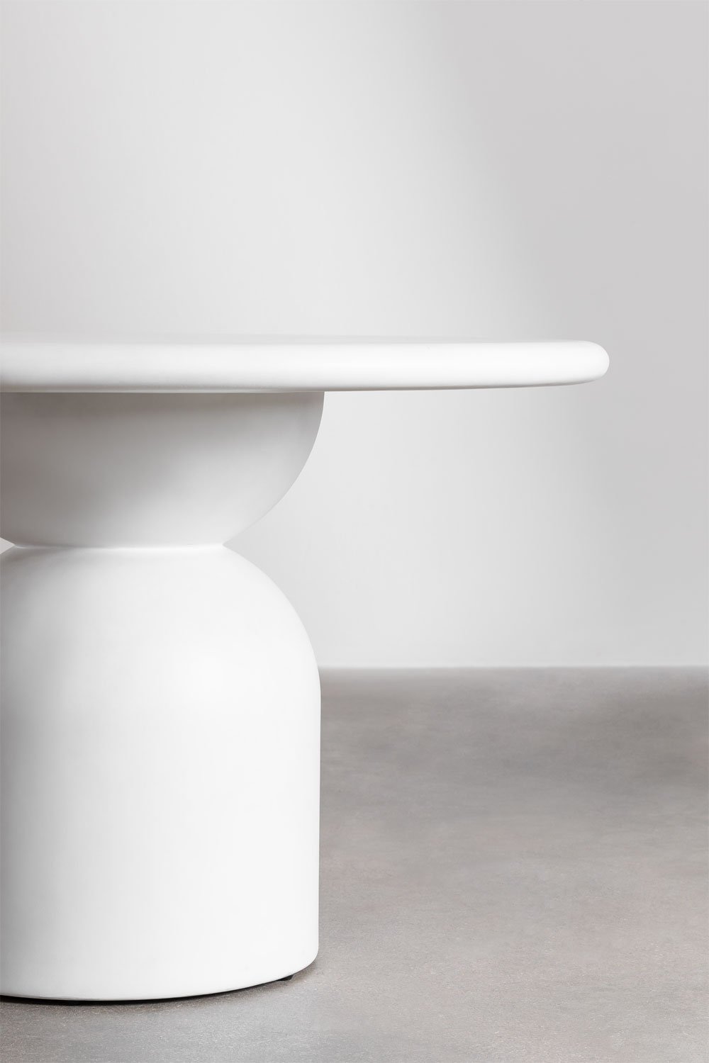 Tavolo da giardino rotondo Ø120 cm in cemento Verenis, immagine della galleria 3