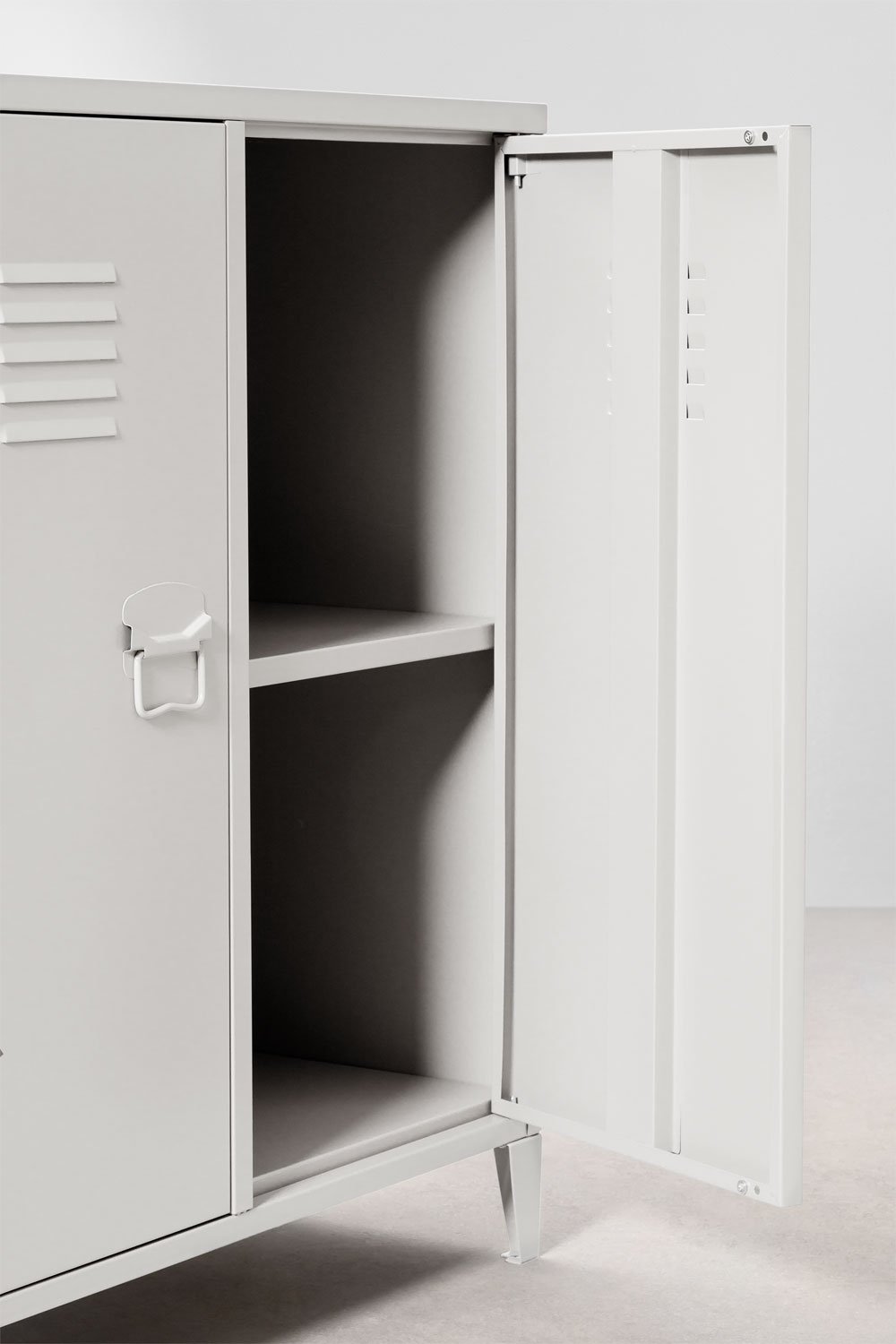 Credenza armadietto a 2 ante Pohpli in acciaio, immagine della galleria 4