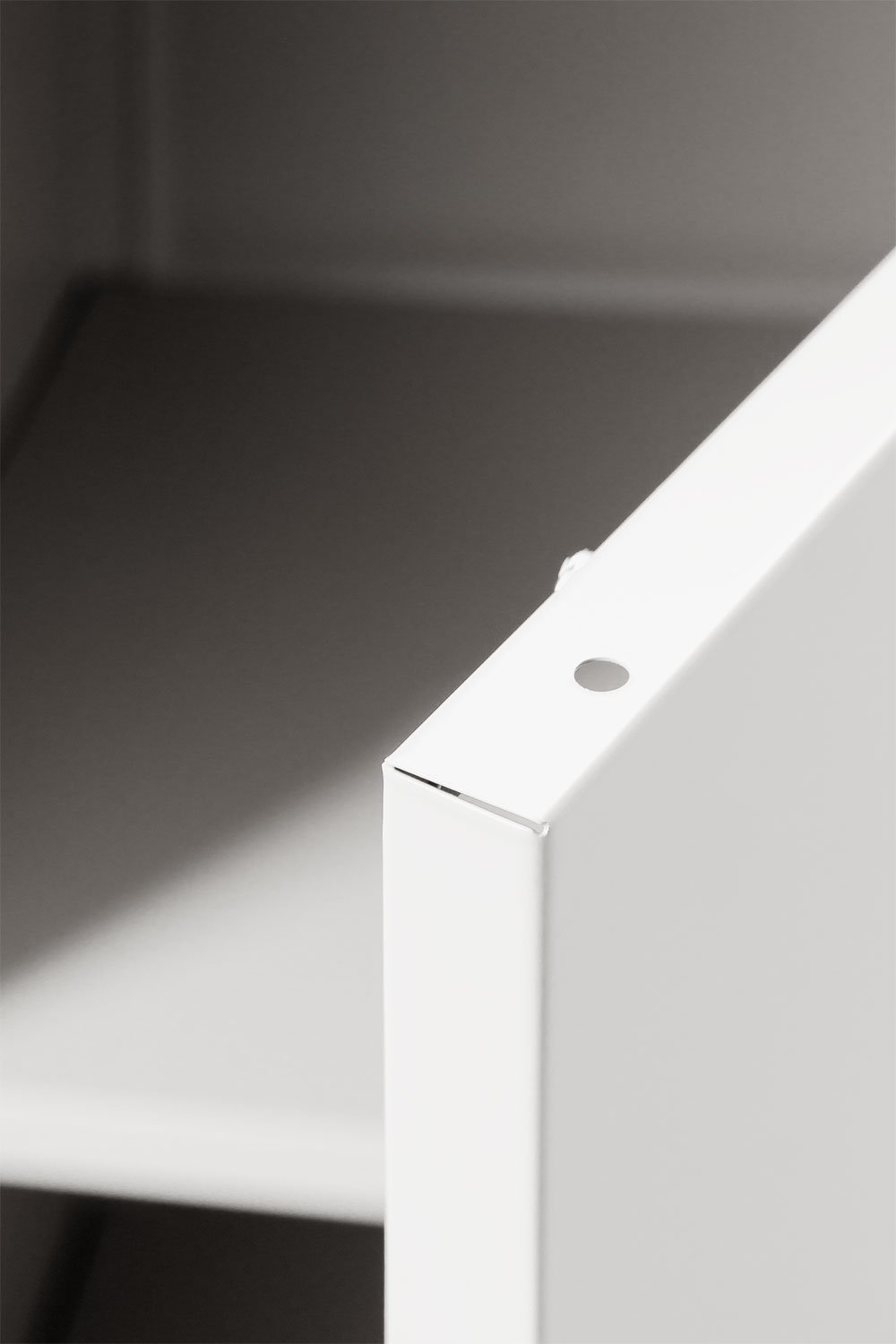 Credenza armadietto a 2 ante Pohpli in acciaio, immagine della galleria 5