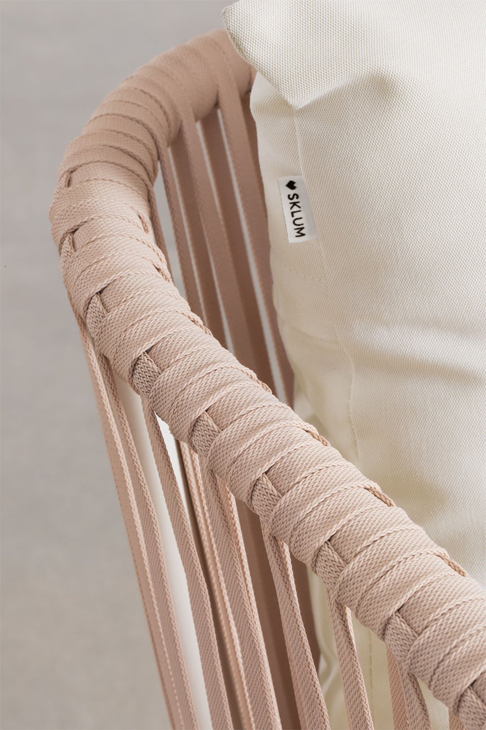 Set di 4 sedie da pranzo con braccioli in corda intrecciata Arhiza Classic, immagine della galleria 5