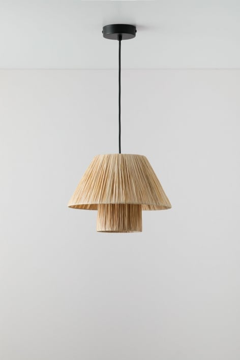 Lampada da soffitto in rafia Aruel Design