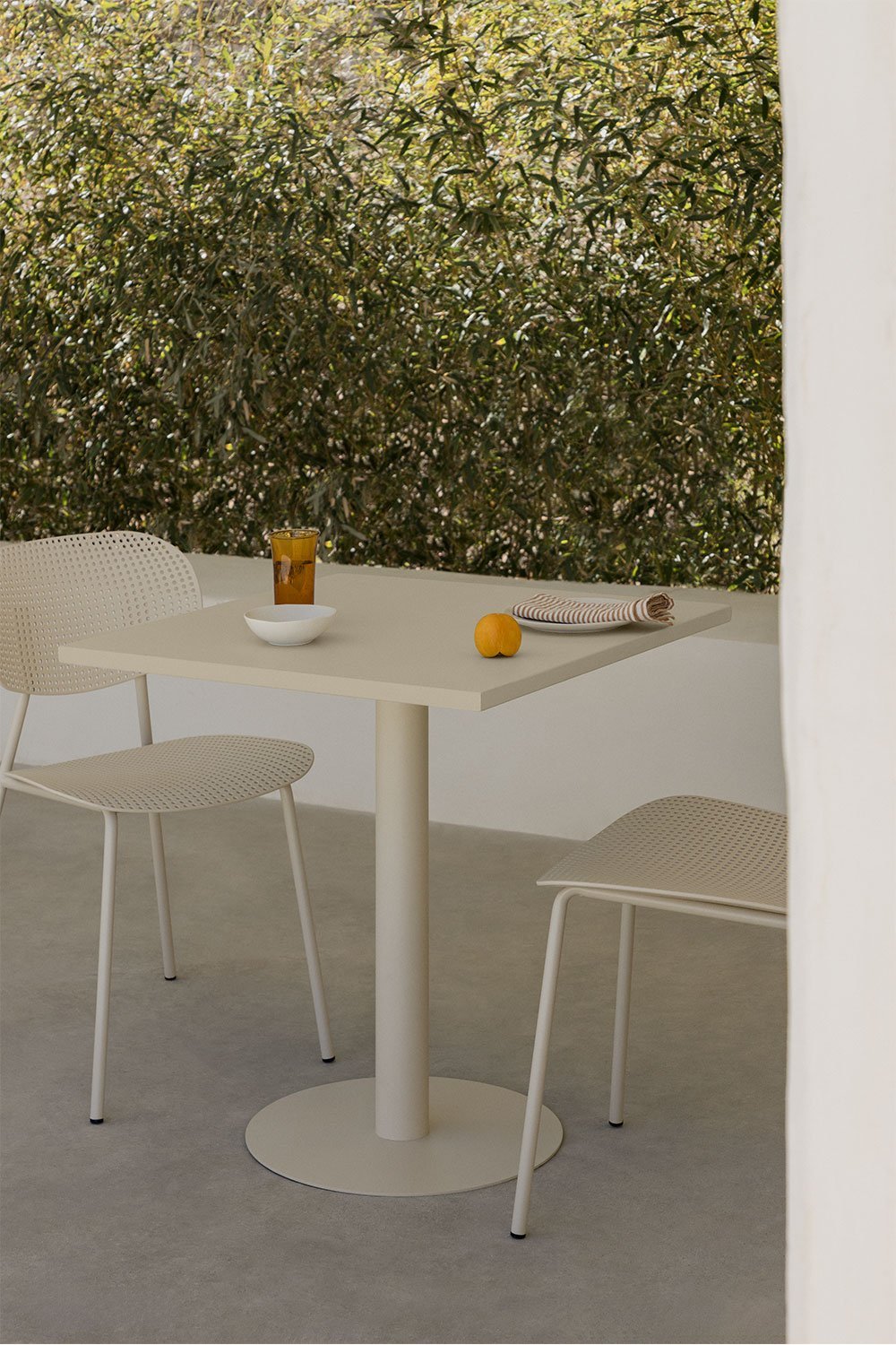 Tavolo da giardino quadrato in metallo (70x70 cm) Mizzi, immagine della galleria 1
