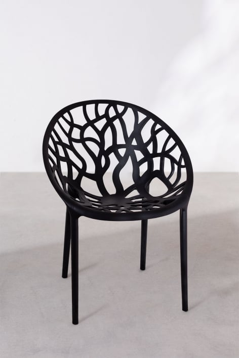 Confezione da 4 sedie da giardino impilabili Ores
