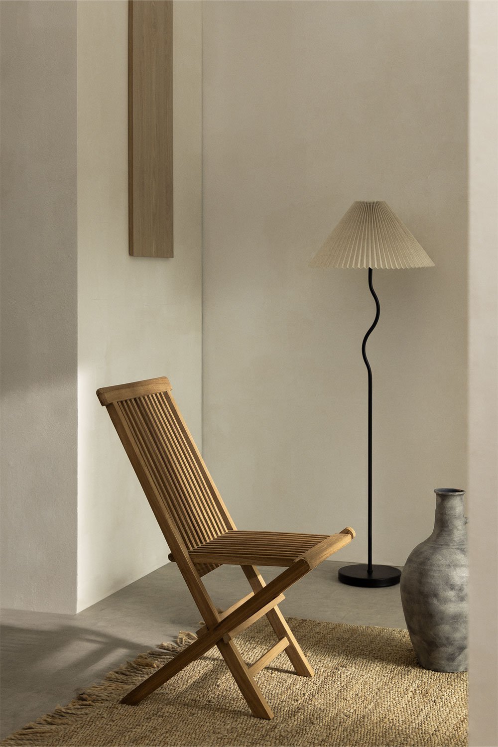 Confezione da 2 sedie da pranzo pieghevoli in legno di teak Pira, immagine della galleria 1