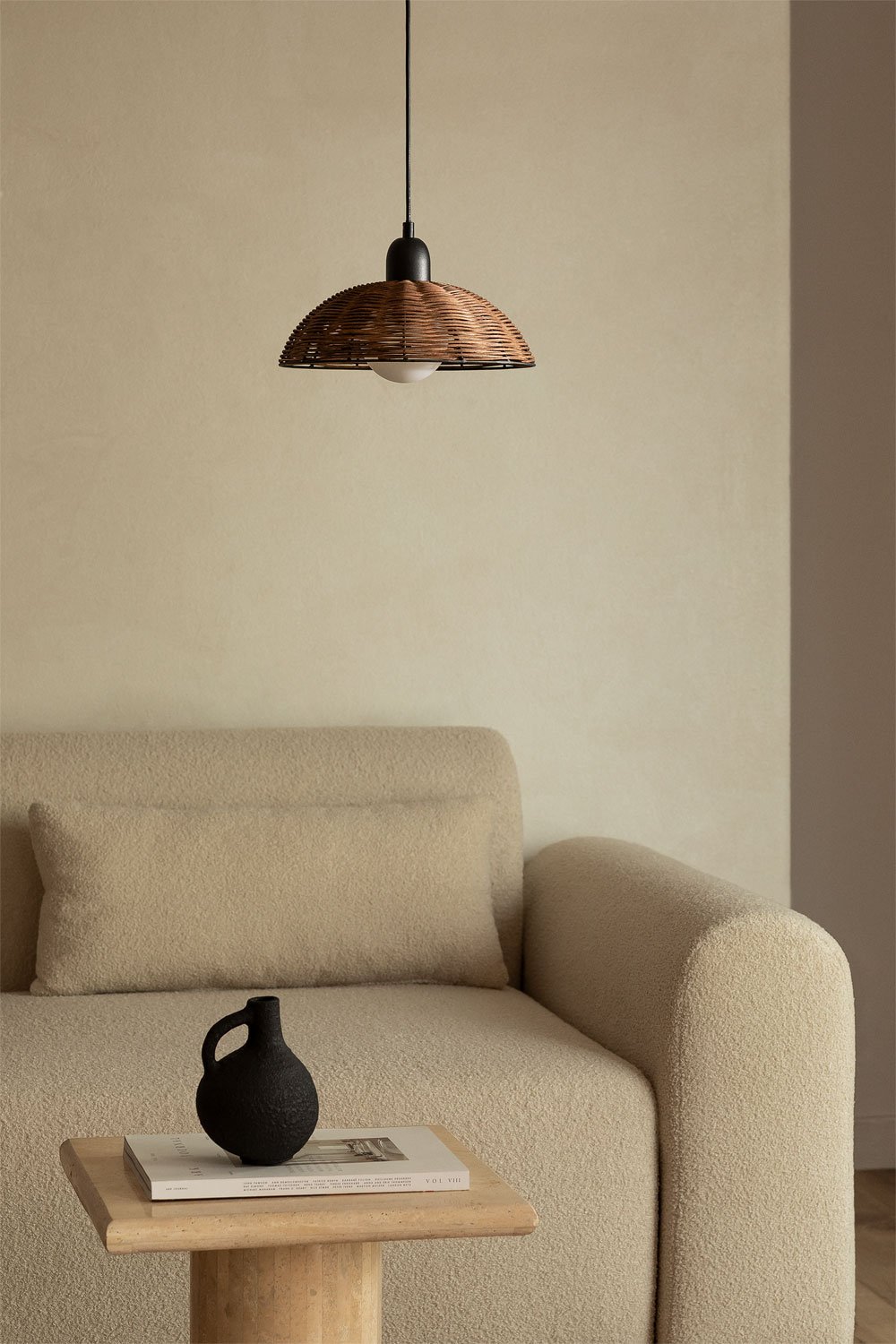 Lampada da soffitto in rattan Lutyen, immagine della galleria 1