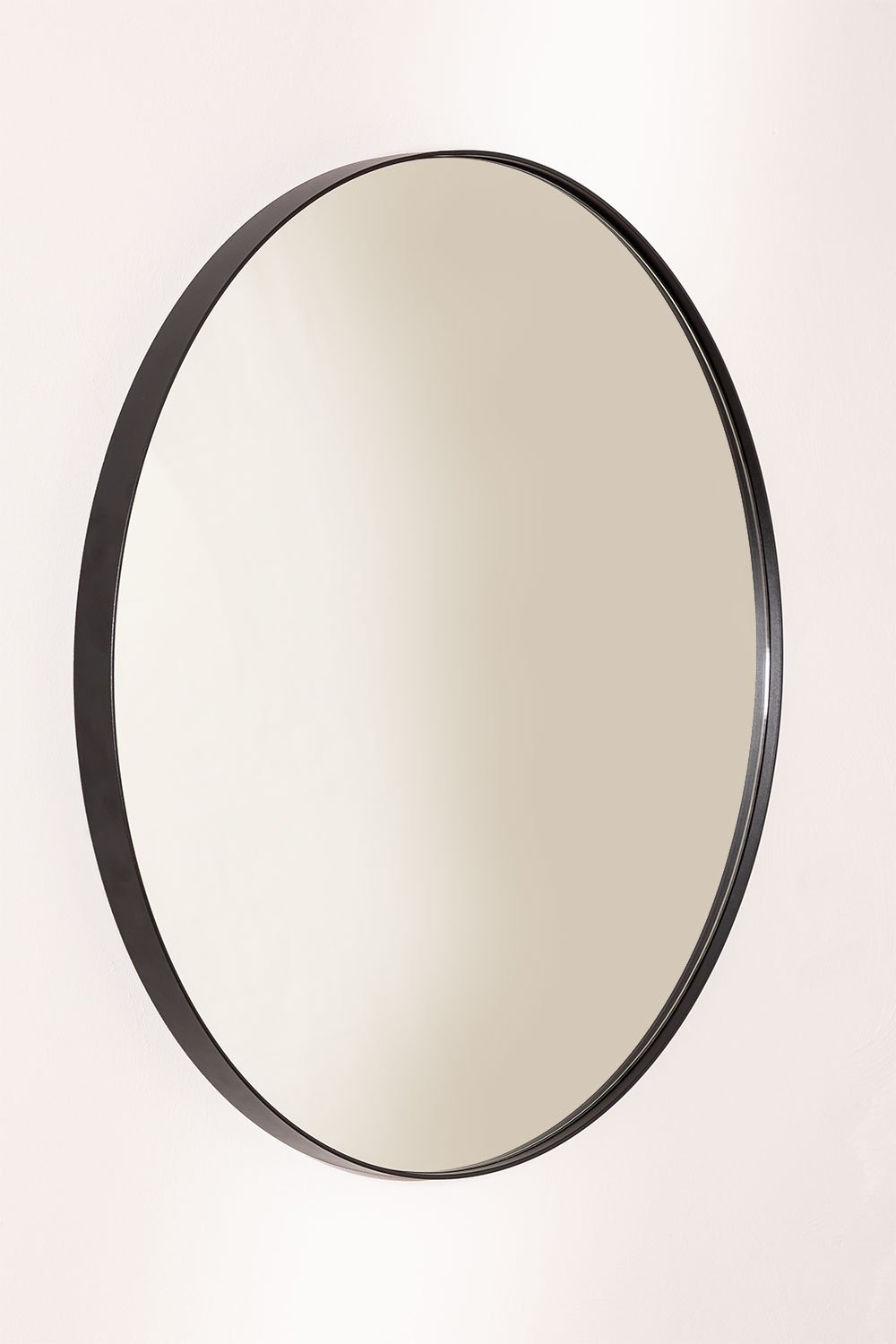 Specchio da parete da bagno rotondo in metallo (Ø60,5 cm) Gon, immagine della galleria 1