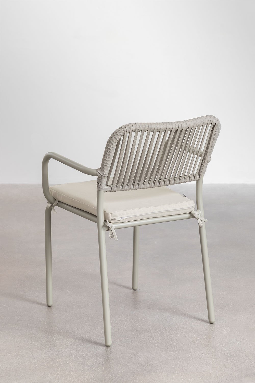 Set da giardino con tavolo rettangolare 160x90 cm e 4 sedie impilabili in alluminio Arhiza, immagine della galleria 8