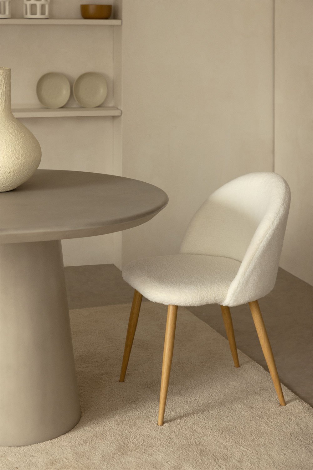 Confezione da 2 sedie da pranzo in ciniglia Kana, immagine della galleria 1