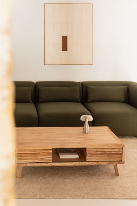 Tavolino rettangolare in legno Deleyna