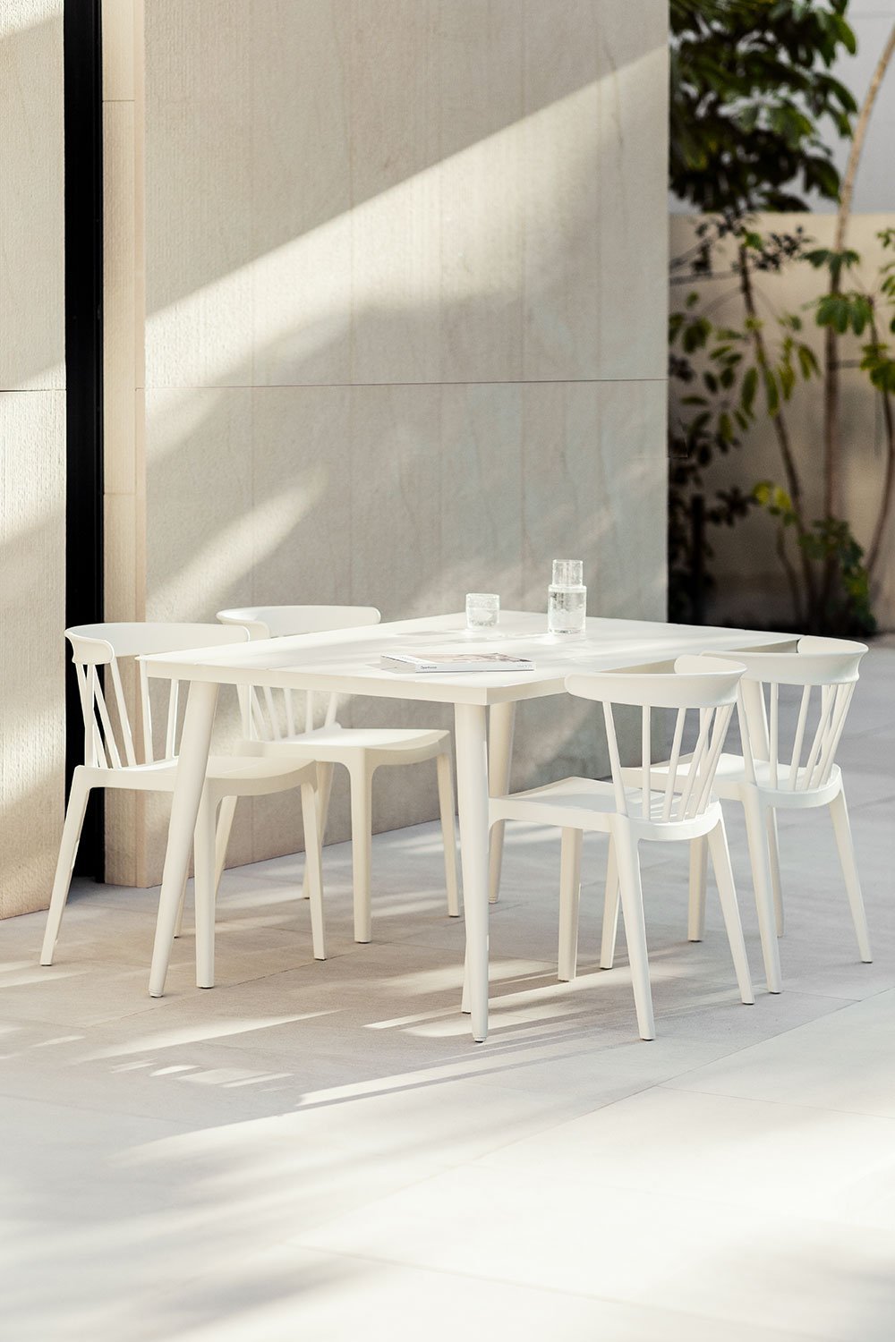Tavolo da giardino rettangolare in alluminio (160x90 cm) Kevan, immagine della galleria 1