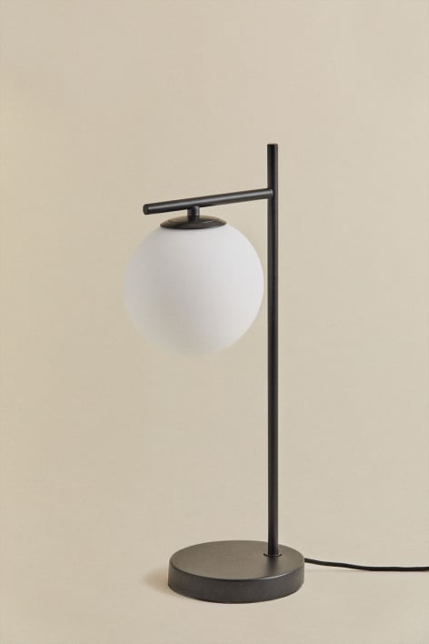 Lampada da Tavolo Metallo e Tessuto Muka Verde menta