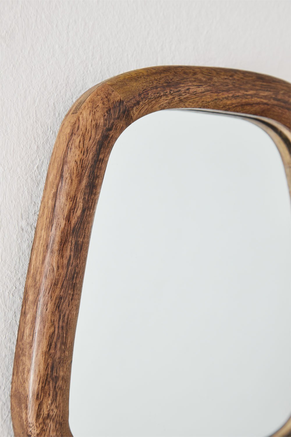 Specchio da parete rettangolare in legno di mango 19x22 cm Gabael Design, immagine della galleria 4