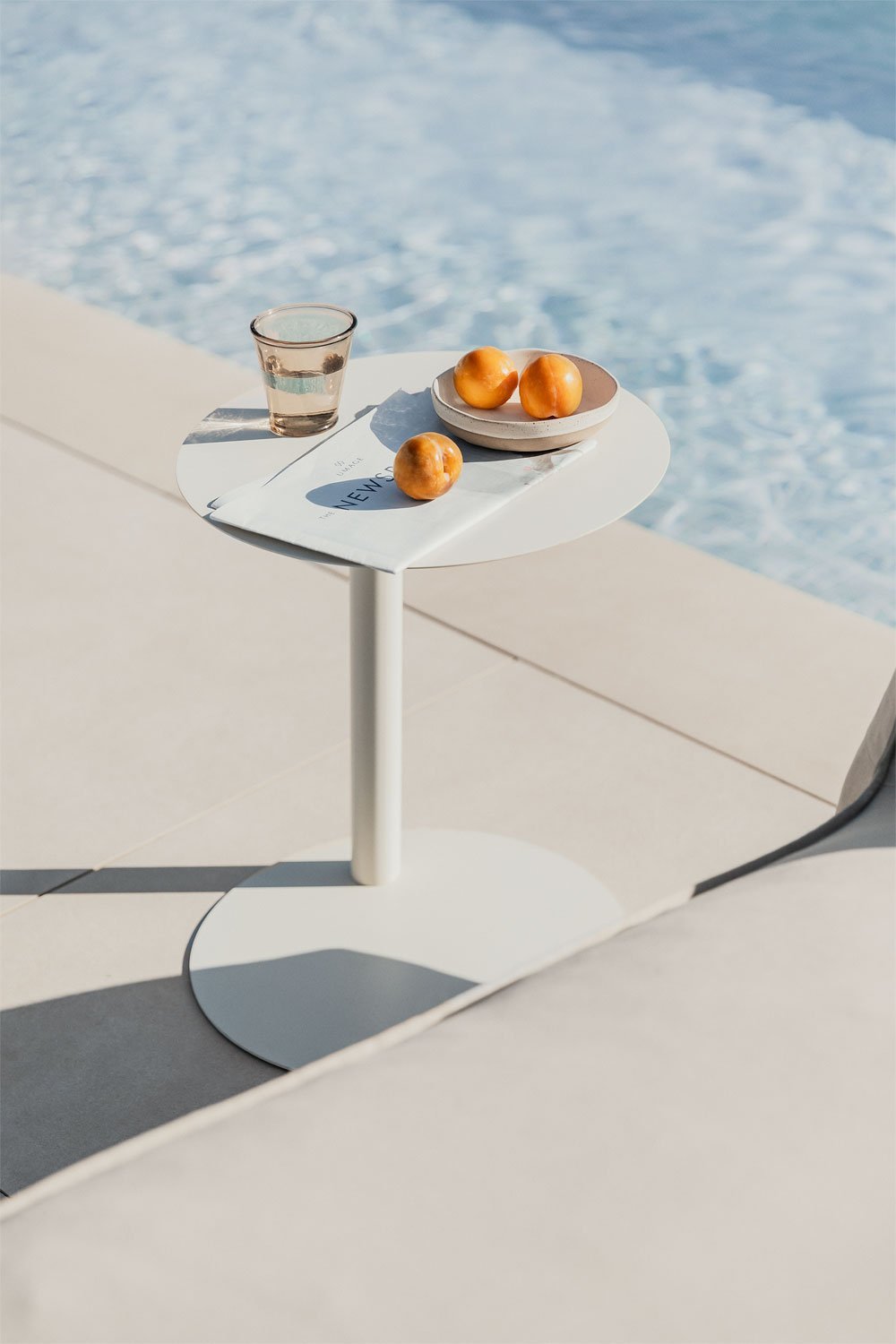 Tavolino da giardino rotondo in acciaio (Ø40 cm) Yannik, immagine della galleria 1