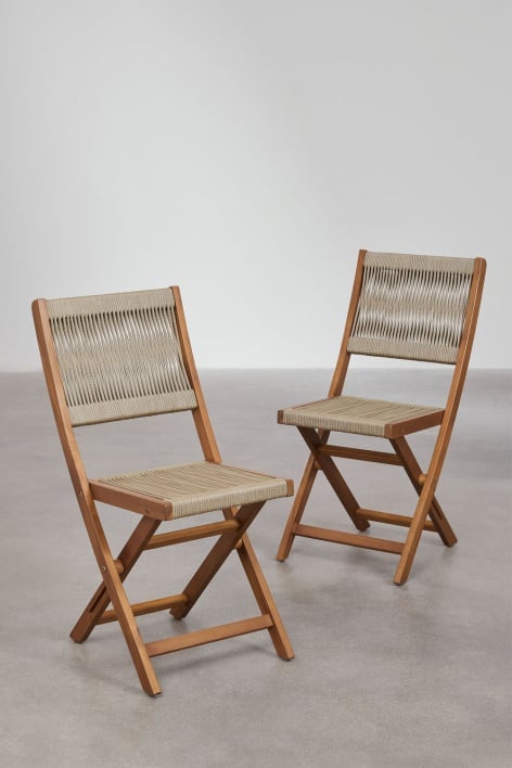 Confezione da 2 sedie da giardino pieghevoli Delawer Classic