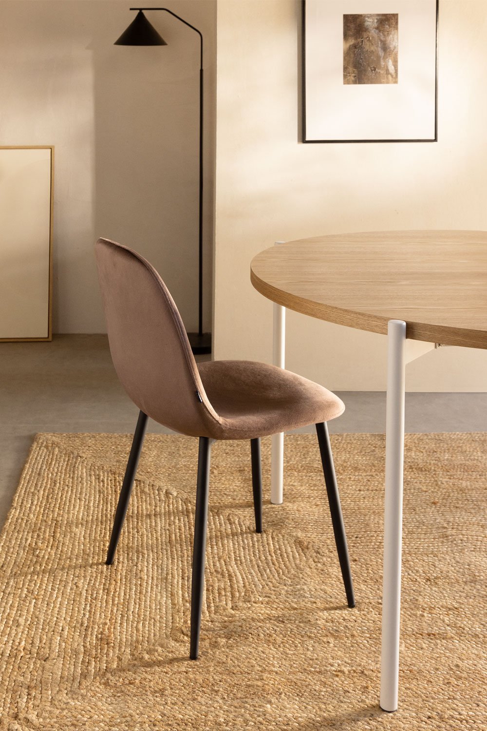 Confezione da 2 sedie da pranzo in velluto Glamm, immagine della galleria 1