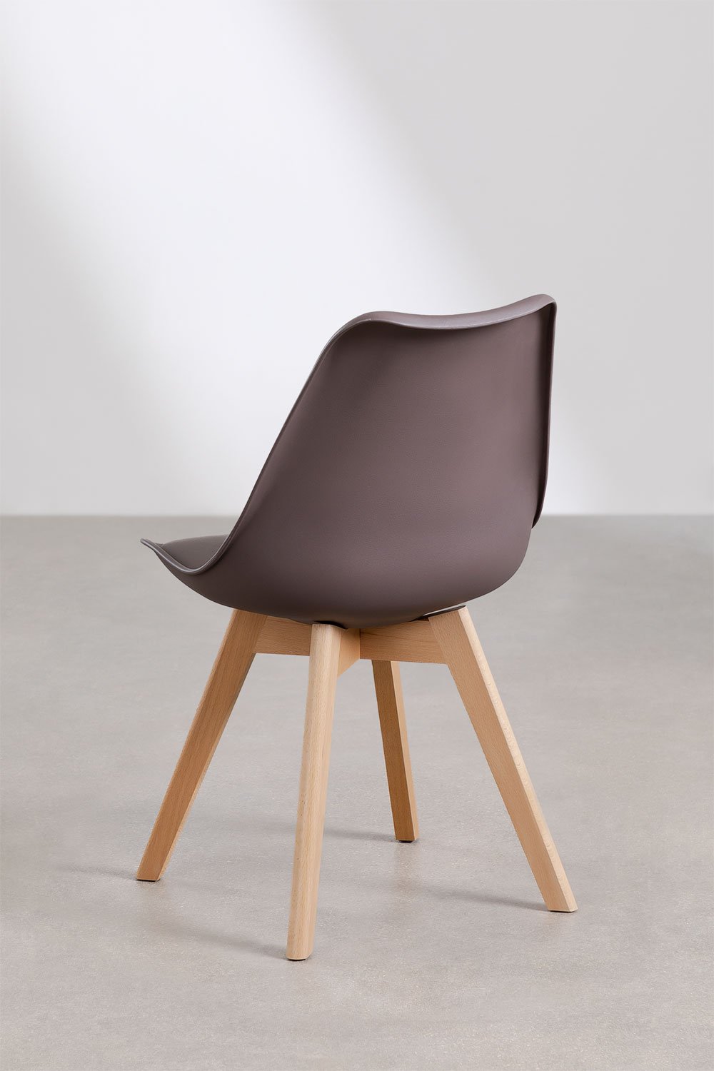 Sedia da pranzo in polipropilene e legno di faggio Nordic, immagine della galleria 5