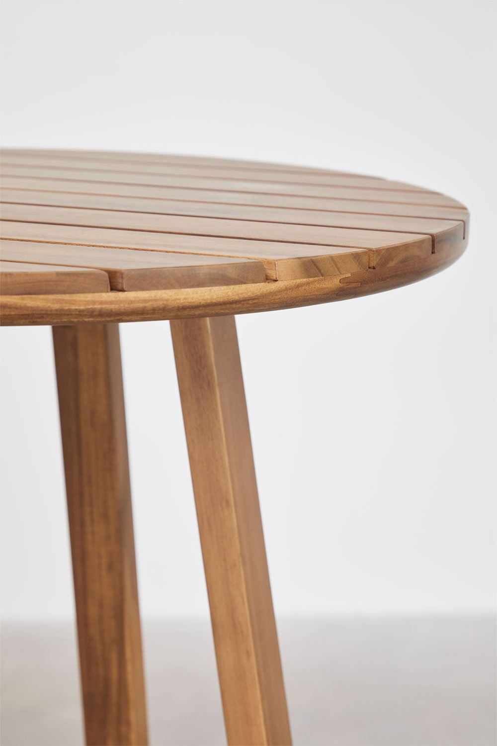 Tavolo alto da giardino rotondo Ø70 cm in legno di acacia Magda, immagine della galleria 3