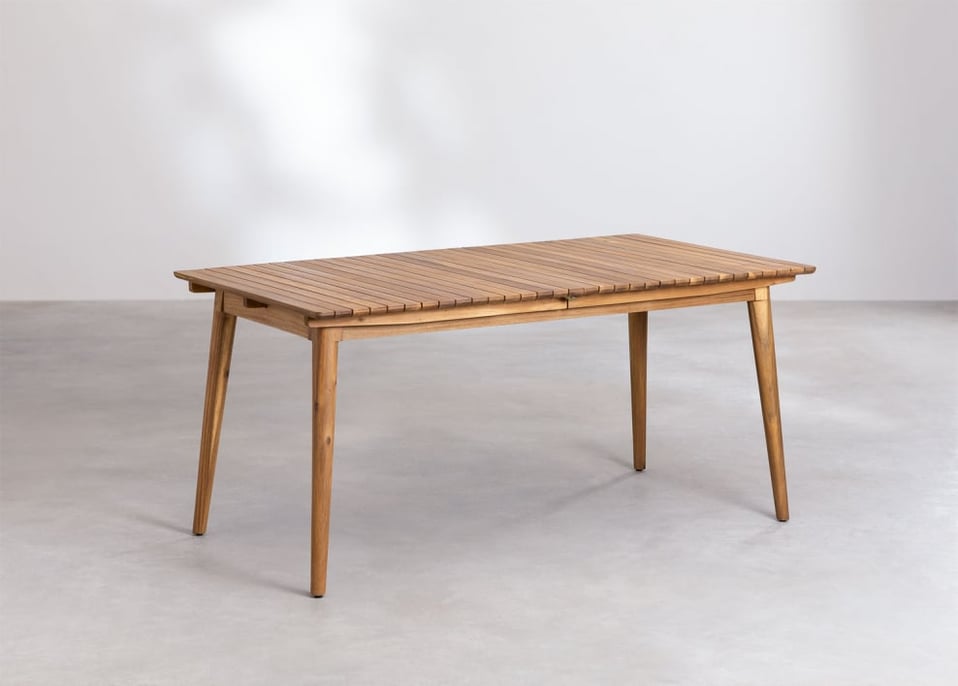 Tavolo da pranzo allungabile in legno di acacia (160-210x90 cm) Tenay