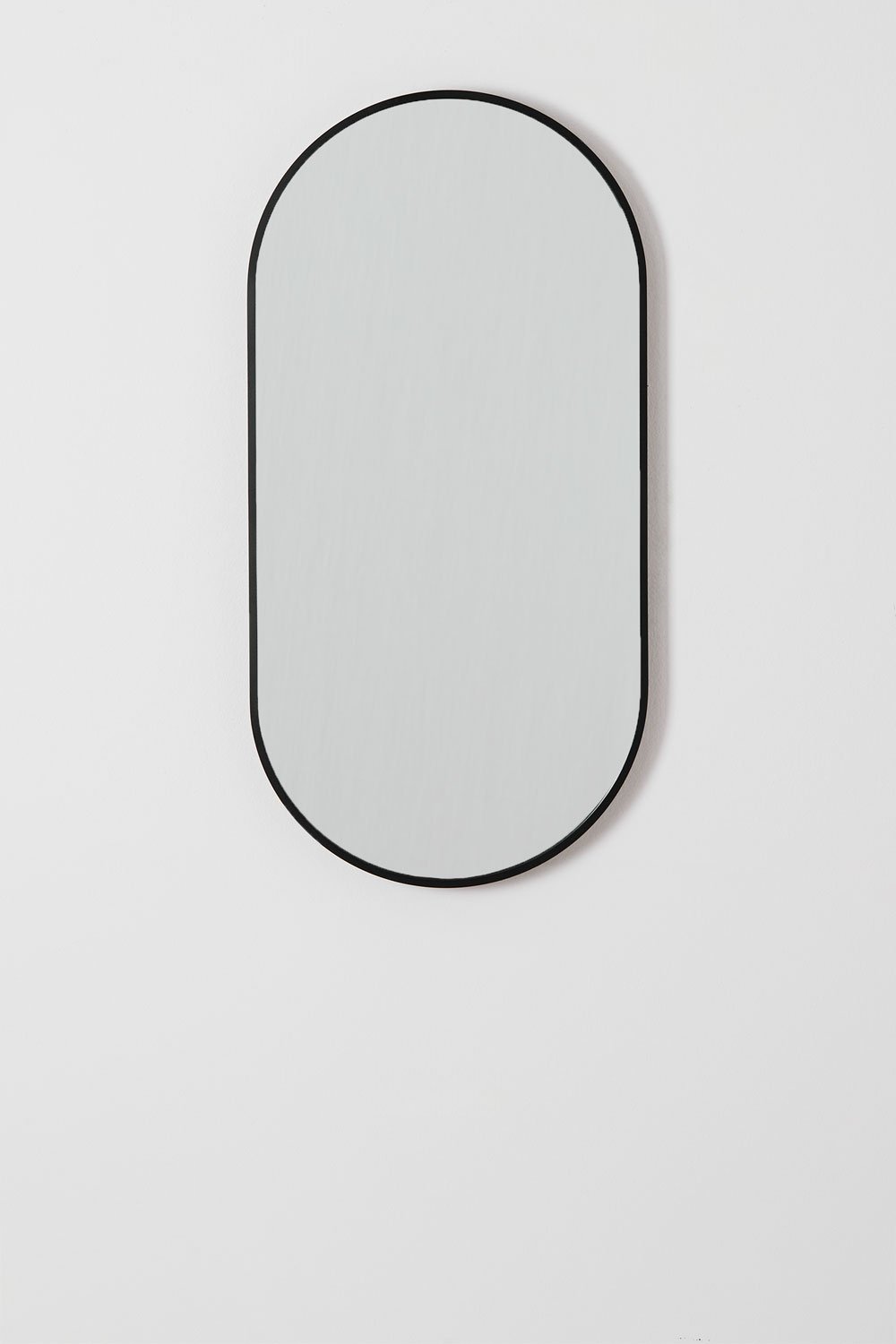 Specchio da parete ovale in alluminio (35x70 cm) Elbert, immagine della galleria 2