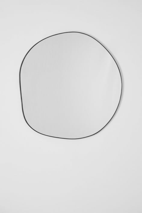 HAKU Möbel Appendiabiti Da Parete Con Specchio - Cromo E Bianco, MDF, Diametro 56 Cm, Moderno - 3