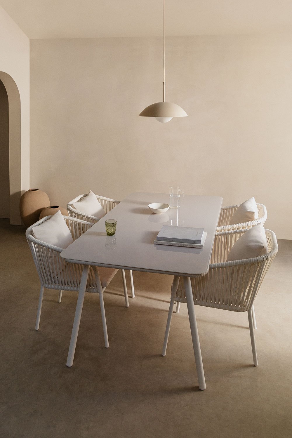 Set tavolo rettangolare (160x90 cm) e 4 sedie da pranzo Arhiza Classic       , immagine della galleria 1