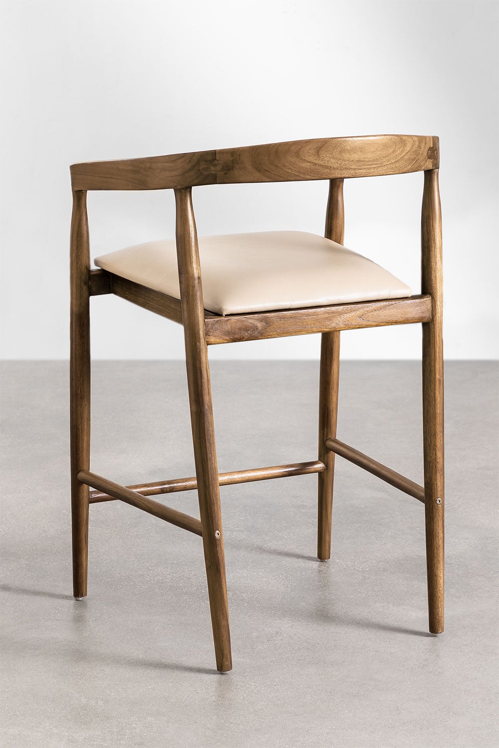 Confezione da 2 sgabelli alti in pelle Visby (70 cm), immagine della galleria 3087462
