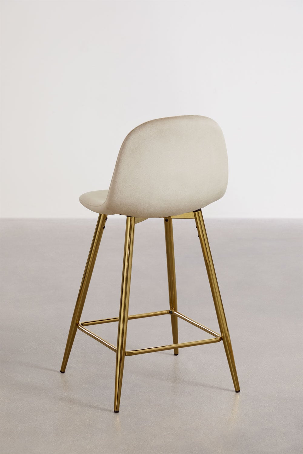 Sgabello alto Glamm in velluto, immagine della galleria 3