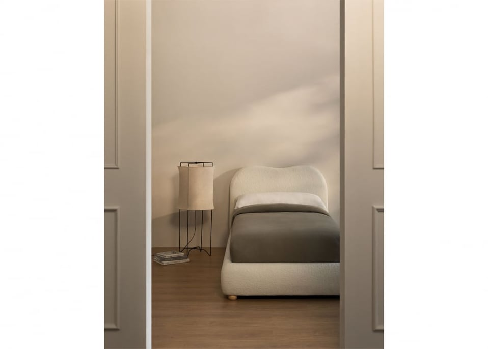 Letto per materasso 90x190cm in tessuto soffice Winselet