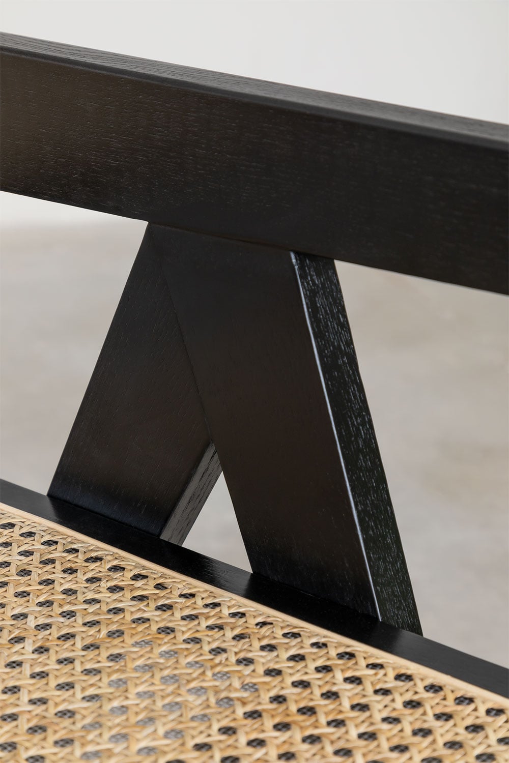 Confezione da 2 Sedie da Pranzo con Braccioli in Legno di Frassino e Rattan Lali, immagine della galleria 5